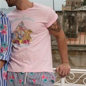 Antica sartoria Pink Positano T-Shirt for Men NWT XL